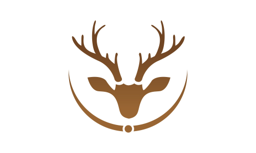 Deer head creative design logo vector. Deer illustration