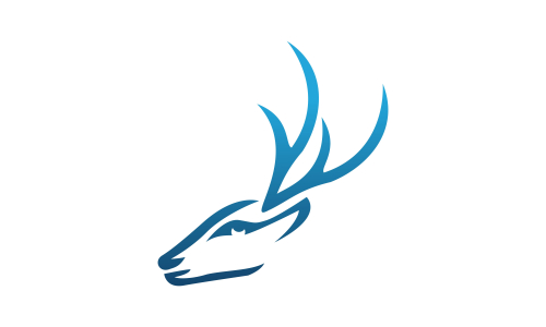 Deer head creative design logo vector. Deer illustration