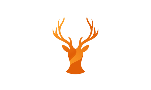 Deer head creative design logo vector. Deer illustration