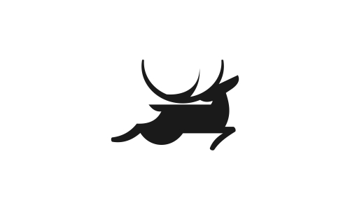 Deer head creative design logo vector. Deer illustration