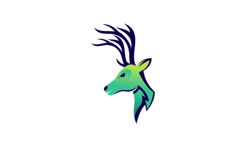 Deer head creative design logo vector. Deer illustration