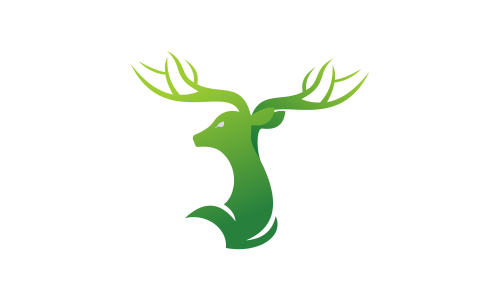 Deer head creative design logo vector. Deer illustration