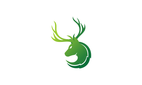 Deer head creative design logo vector. Deer illustration