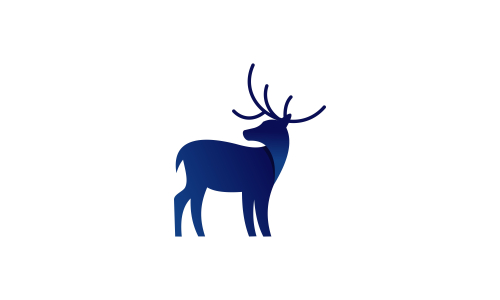 Deer head creative design logo vector. Deer illustration