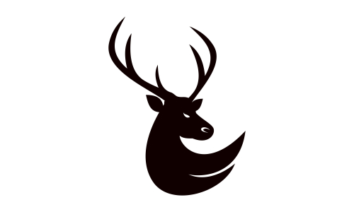 Deer head creative design logo vector. Deer illustration