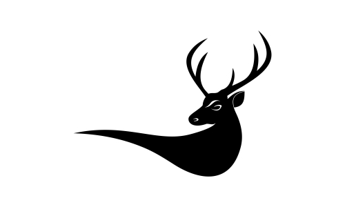 Deer head creative design logo vector. Deer illustration