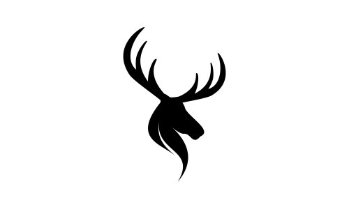 Deer head creative design logo vector. Deer illustration