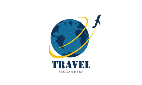 Travel agency creative symbol concept vector image illustration