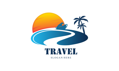 Travel agency creative symbol concept vector image illustration