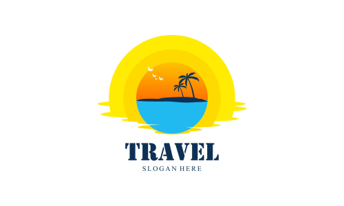 Travel agency creative symbol concept vector image illustration