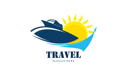 Travel agency creative symbol concept vector image illustration