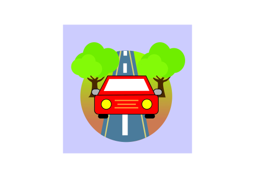 car travel and public transportation icon vector