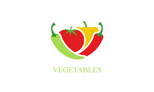 Fresh vegetables logo healthy food shop illustration