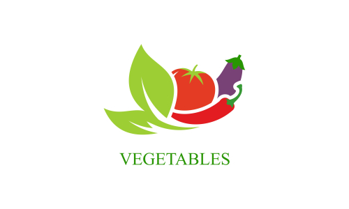 Fresh vegetables logo healthy food shop illustration