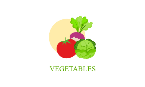 Fresh vegetables logo healthy food shop illustration