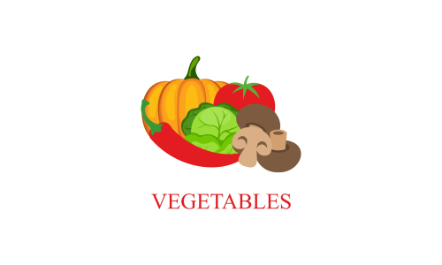 Fresh vegetables logo healthy food shop illustration