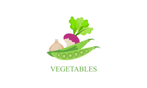 Fresh vegetables logo healthy food shop illustration