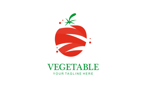 Fresh vegetables logo healthy food shop illustration