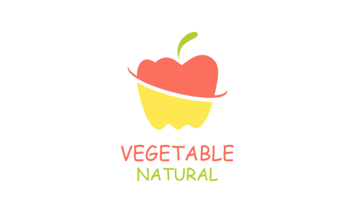 Fresh vegetables logo healthy food shop illustration