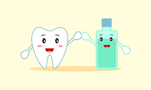 Dental mascot, tooth mascot care concept clean and dirty tooth vector illustration