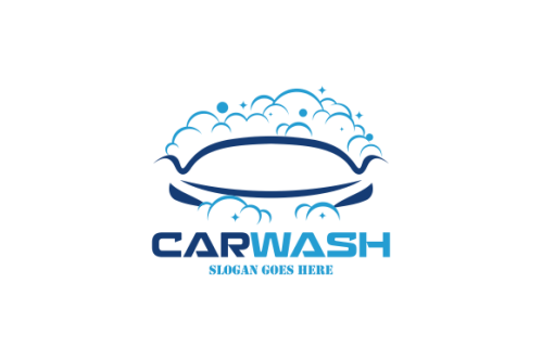 Flat car wash logo background. Best logo