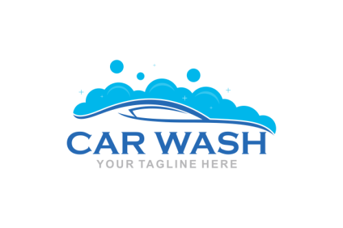 Flat car wash logo background. Best logo