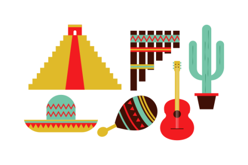 Mexican symbols logo vector. Best logo