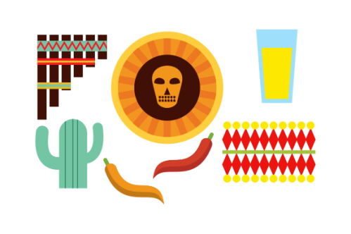 Mexican symbols logo vector. Best logo