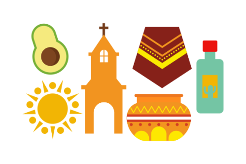 Mexican symbols logo vector. Best logo