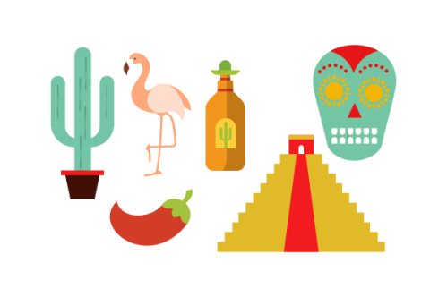 Mexican symbols logo vector. Best logo