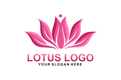 Lotus flower logo design template