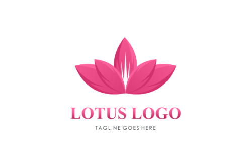 Lotus flower logo design template