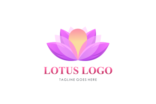 Lotus flower logo design template