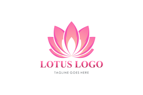 Lotus flower logo design template