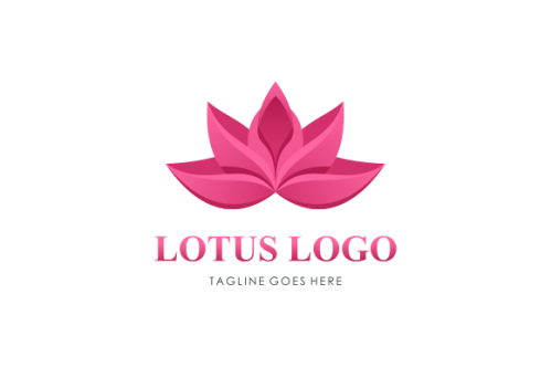 Lotus flower logo design template