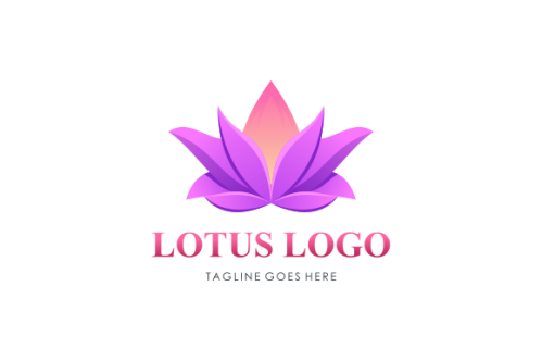 Lotus flower logo design template