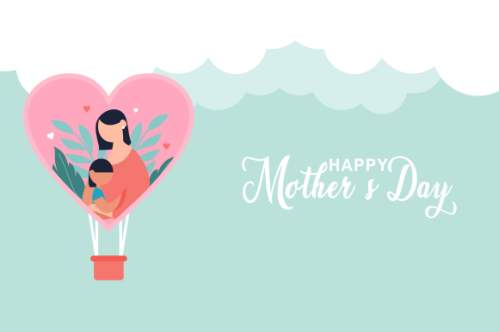 Happy mother's day background illustration concept