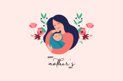 Happy mother's day background illustration concept