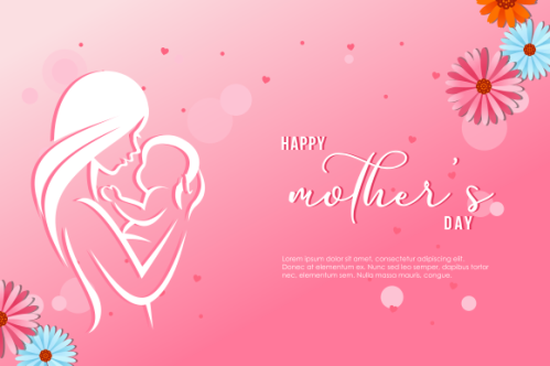 Happy mother's day background illustration concept