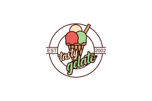 Ice cream shop logo template