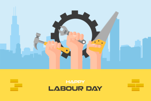 Happy international worker's labour day background vector