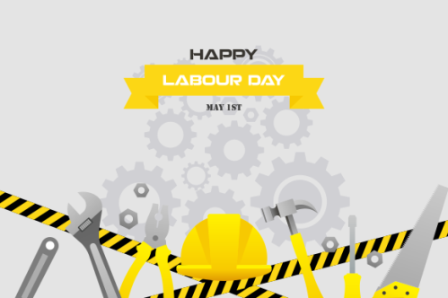 Happy international worker's labour day background vector