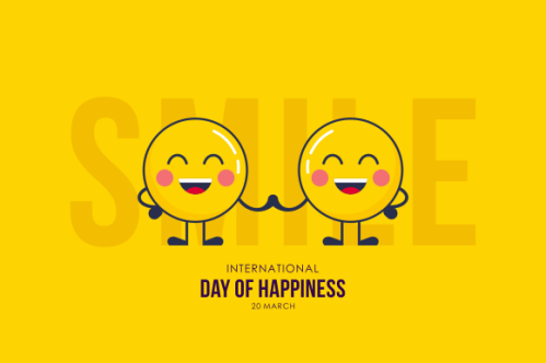 International day of happiness illustration