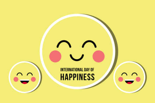 International day of happiness illustration