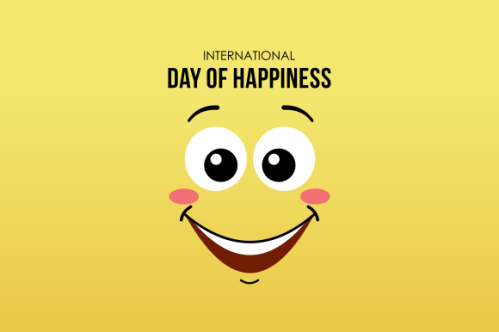 International day of happiness illustration