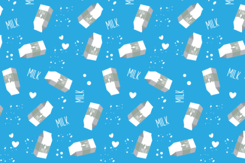 Milk cow seamless pattern