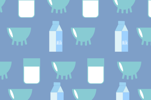 Milk cow seamless pattern