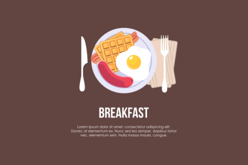 Breakfast food, delicious pancakes background