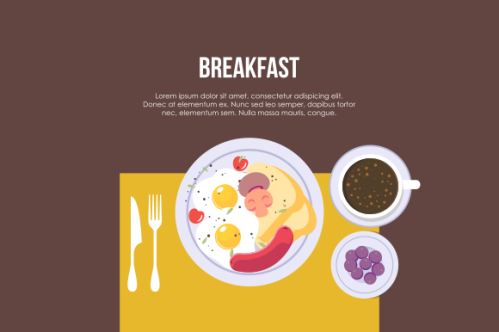 Breakfast food, delicious pancakes background