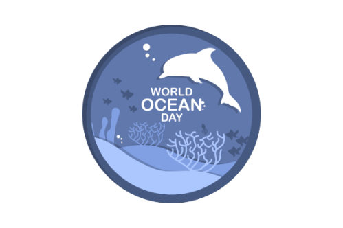 World oceans day concept illustration